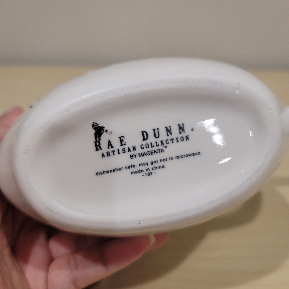 Rae Dunn Artisan Collection By MAGENTA "Oh Good Gravy" Gravy Boat - Picture 5 of 5